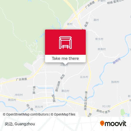 岗边 map