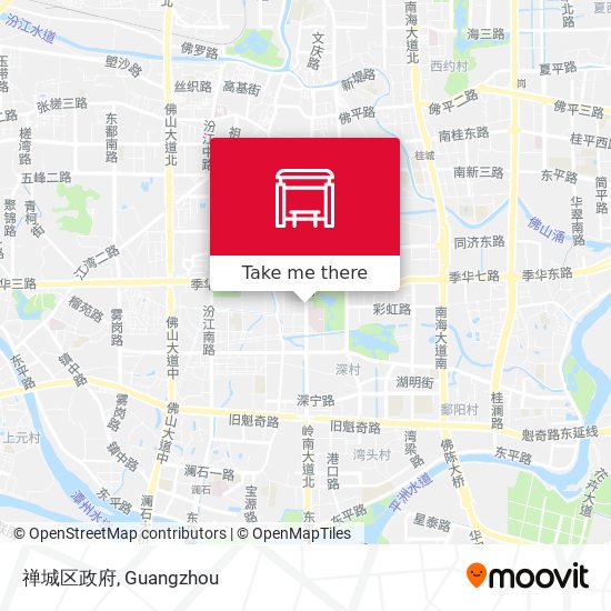 禅城区政府 map