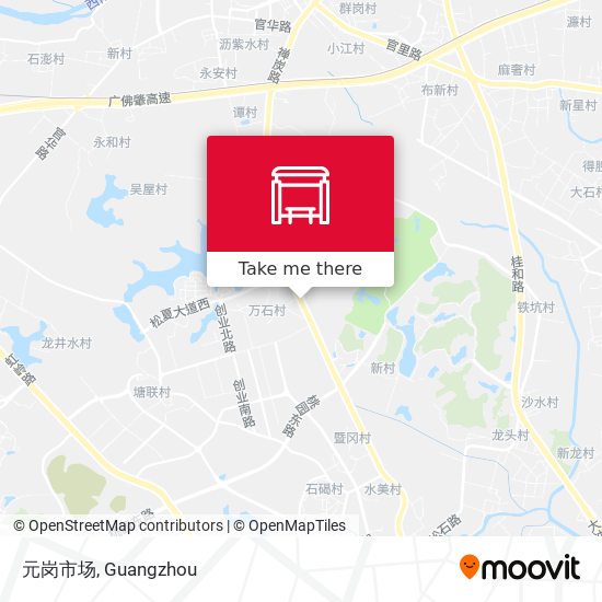 元岗市场 map