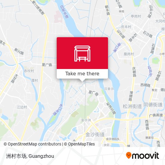 洲村市场 map