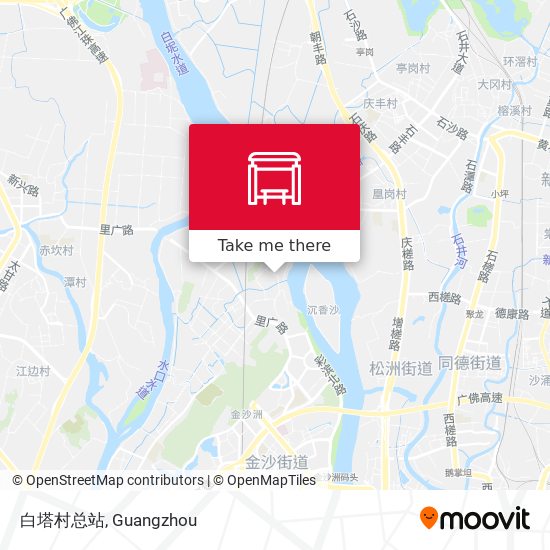 白塔村总站 map
