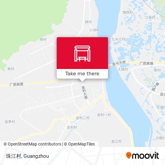 珠江村 map