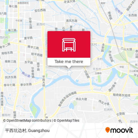 平西坑边村 map