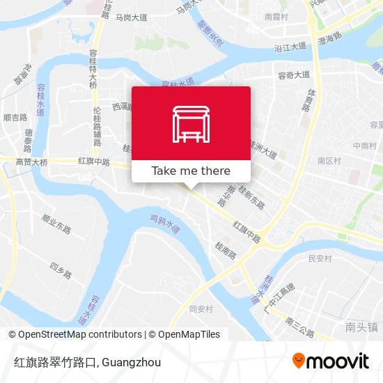 红旗路翠竹路口 map
