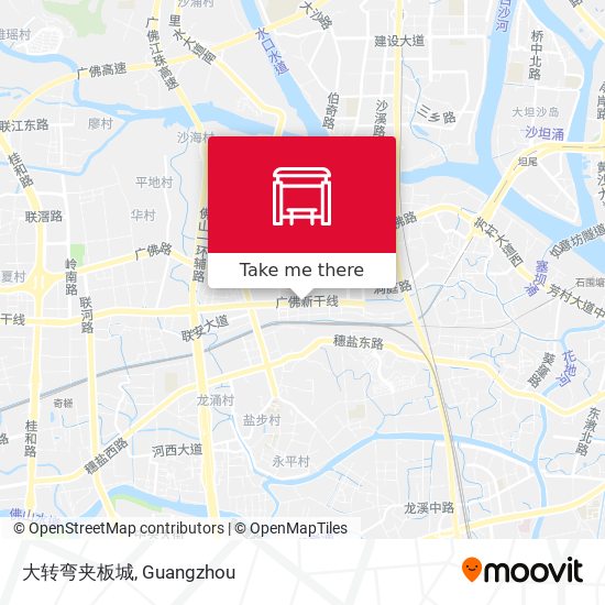 大转弯夹板城 map