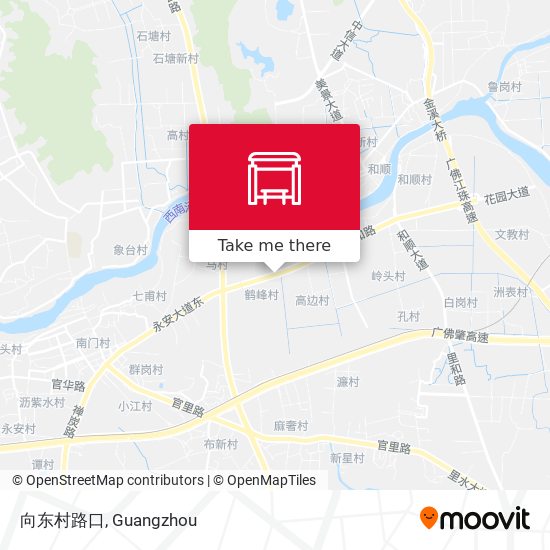 向东村路口 map