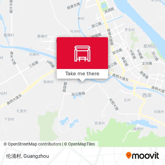 伦涌村 map