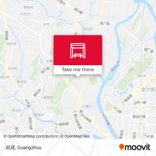 岗尾 map