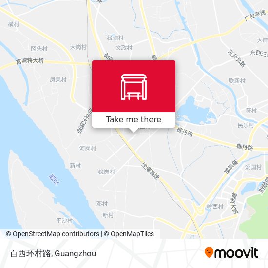 百西环村路 map