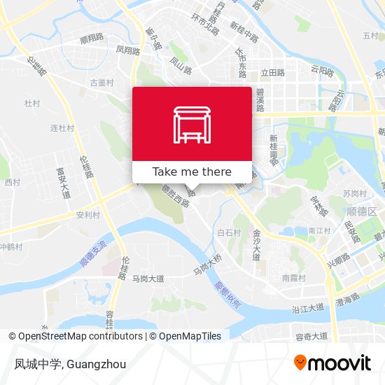 凤城中学 map