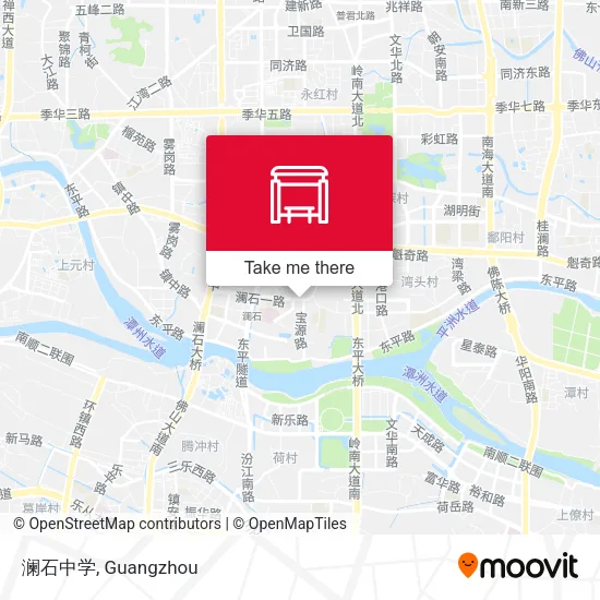 澜石中学 map