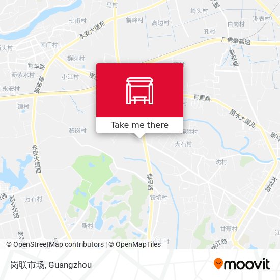 岗联市场 map