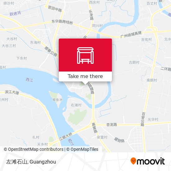 左滩石山 map
