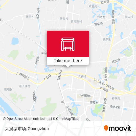 大涡塘市场 map