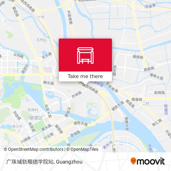 广珠城轨顺德学院站 map