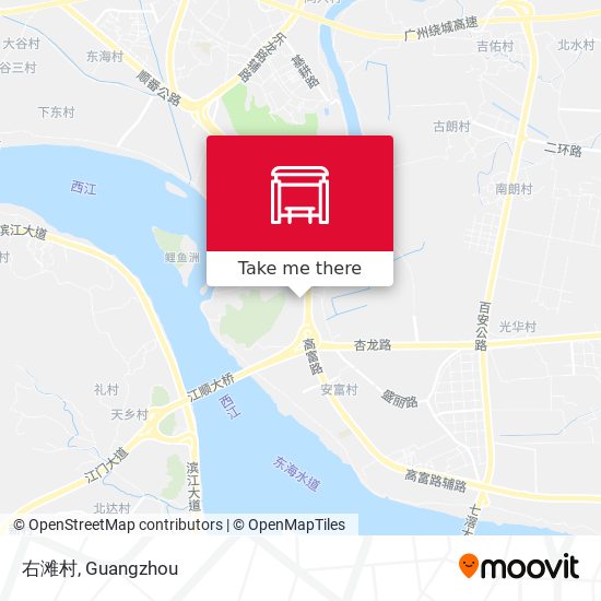 右滩村 map