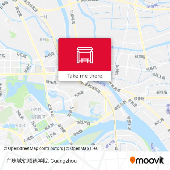 广珠城轨顺德学院 map