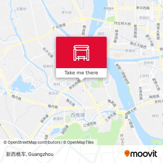 新西樵车 map