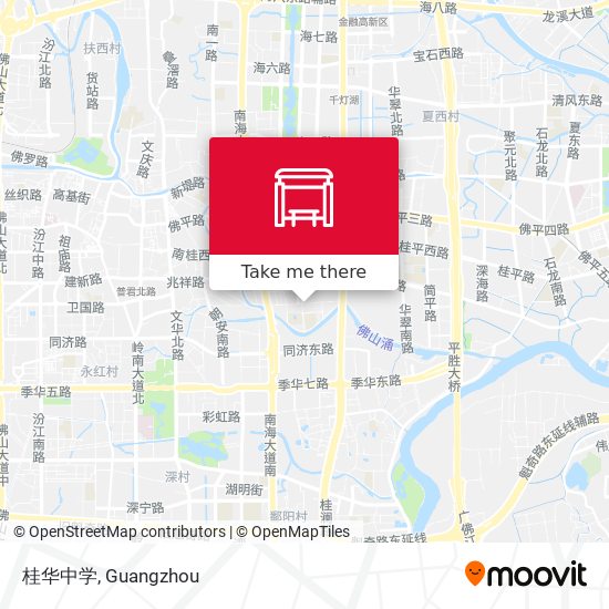 桂华中学 map
