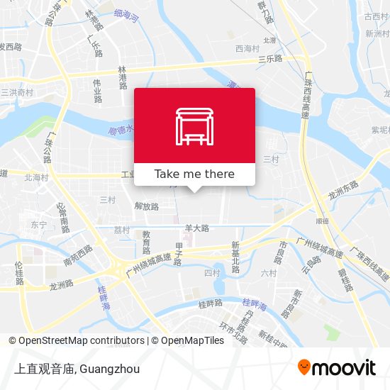 上直观音庙 map