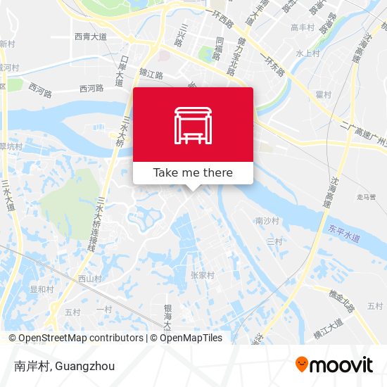 南岸村 map