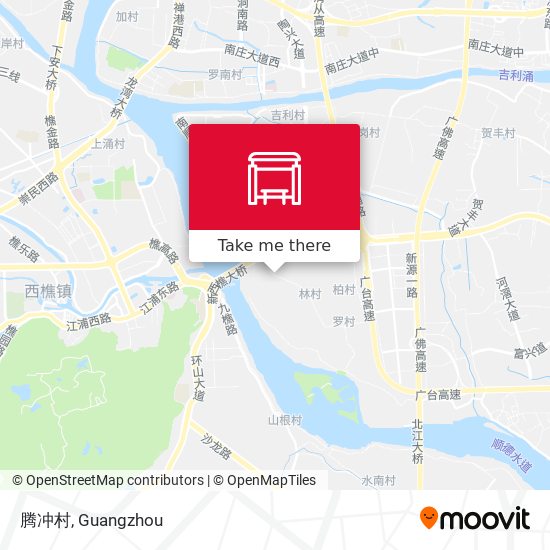 腾冲村 map