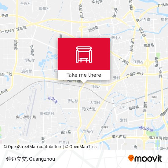 钟边立交 map