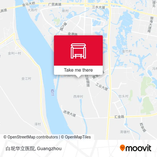 白坭华立医院 map