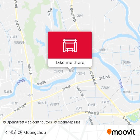 金溪市场 map