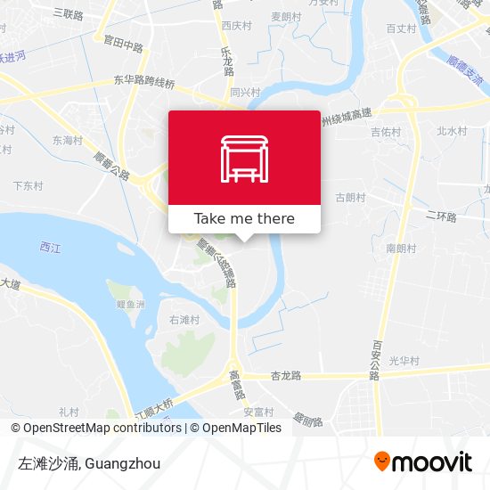 左滩沙涌 map