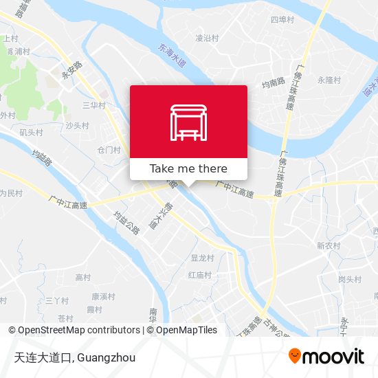 天连大道口 map