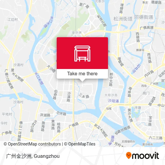 广州金沙洲 map