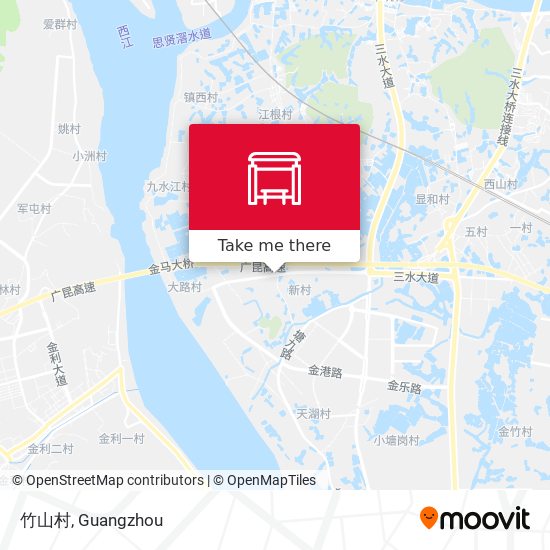 竹山村 map