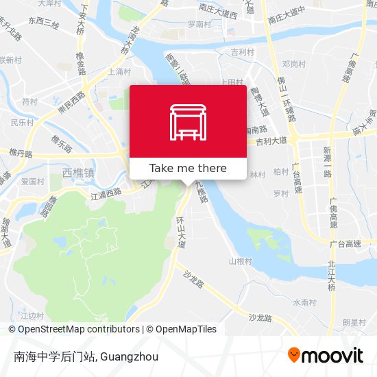 南海中学后门站 map