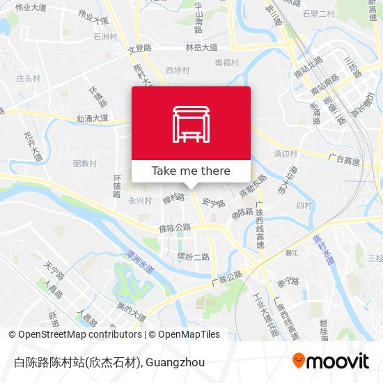 白陈路陈村站(欣杰石材) map