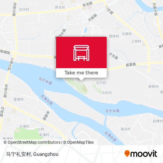 马宁礼安村 map