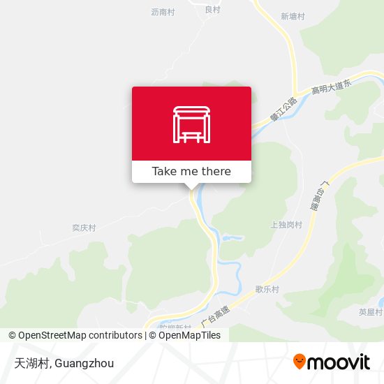 天湖村 map