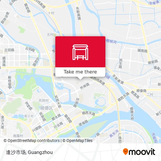 逢沙市场 map