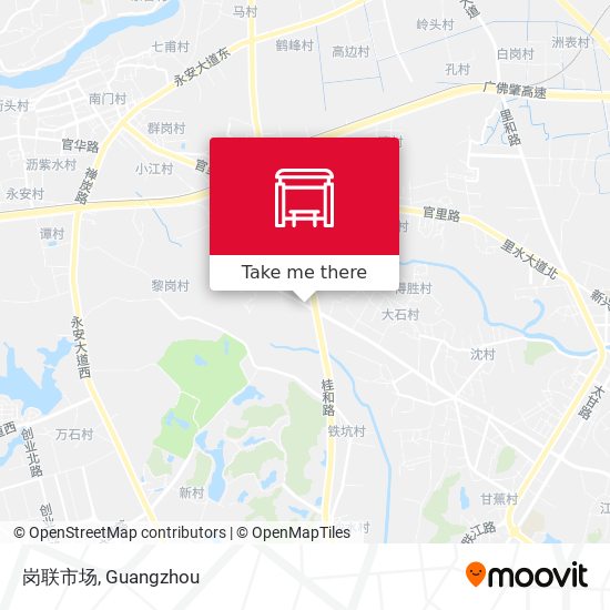 岗联市场 map