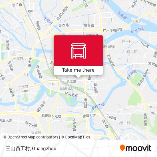 三山员工村 map