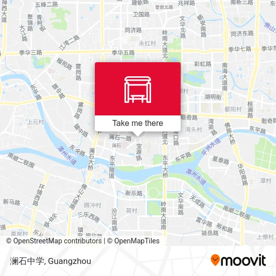 澜石中学 map