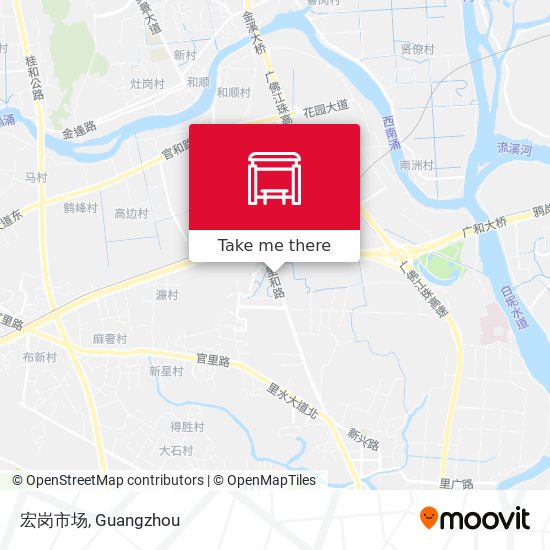 宏岗市场 map