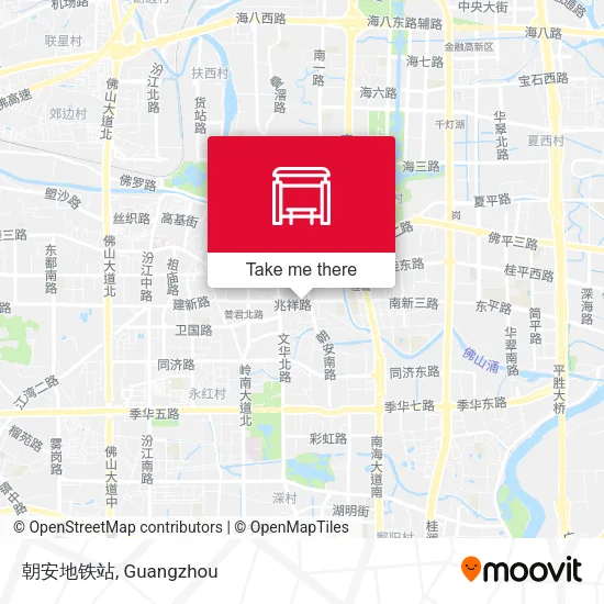 朝安地铁站 map