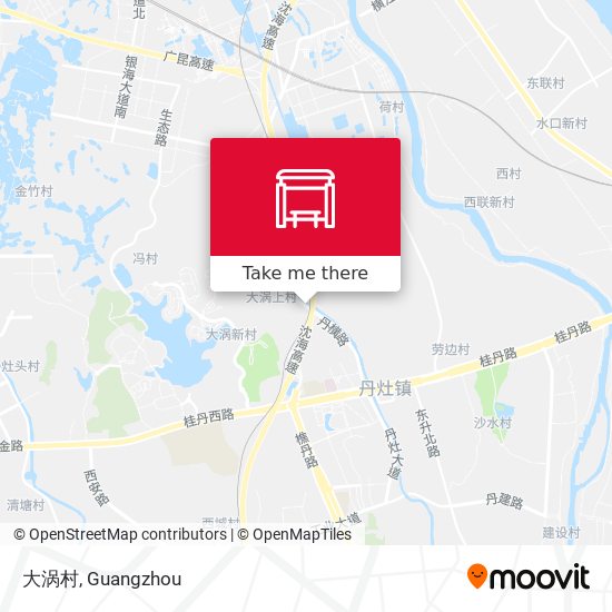 大涡村 map