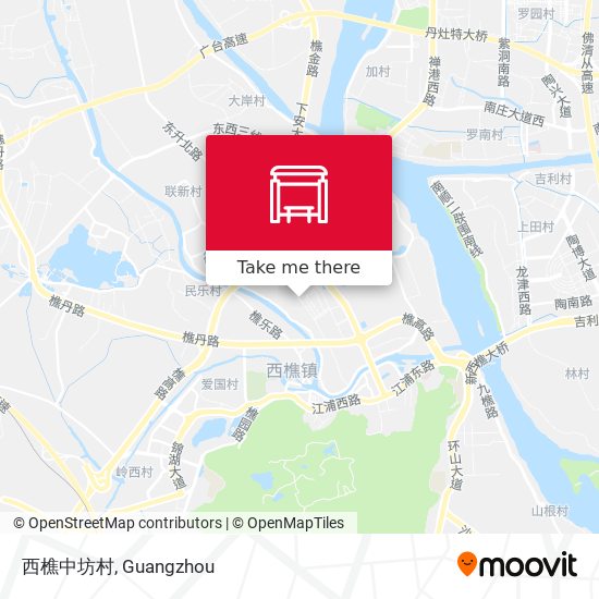 西樵中坊村 map