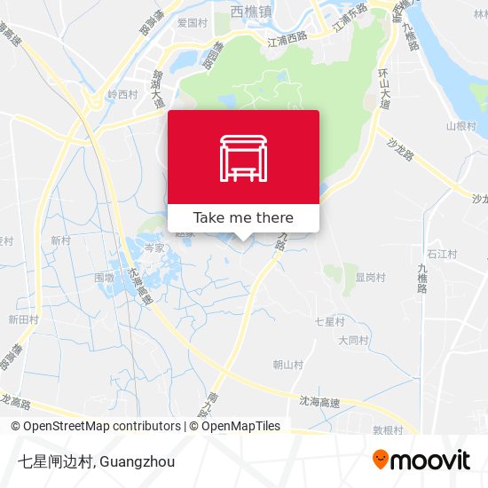 七星闸边村 map