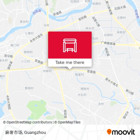 麻奢市场 map