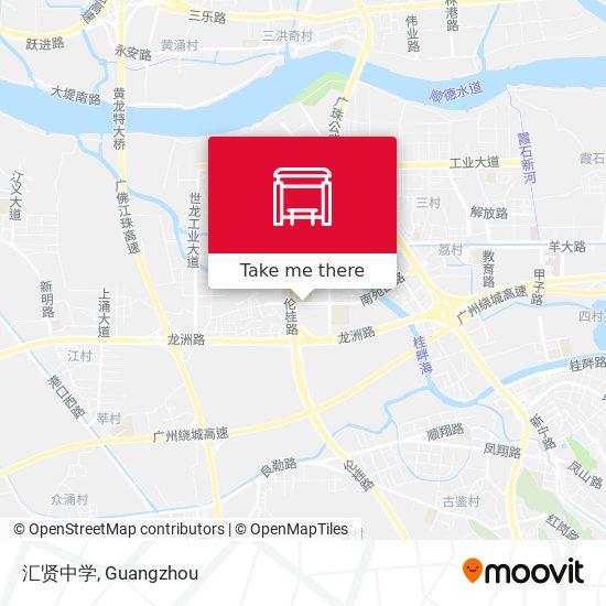 汇贤中学 map