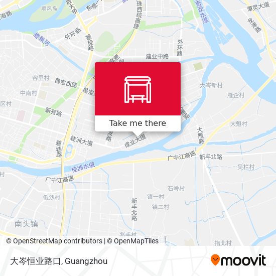 大岑恒业路口 map