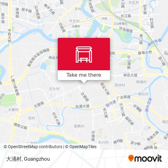 大涌村 map